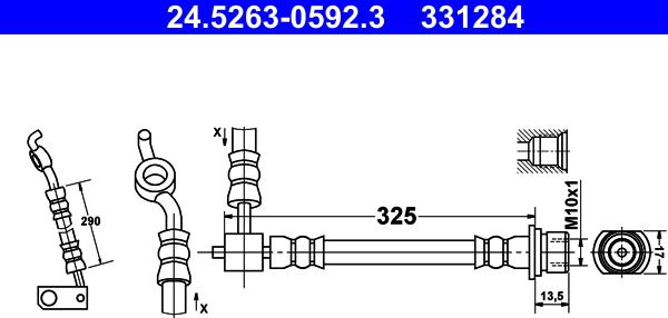 ATE 24.5263-0592.3 - Спирачен маркуч vvparts.bg