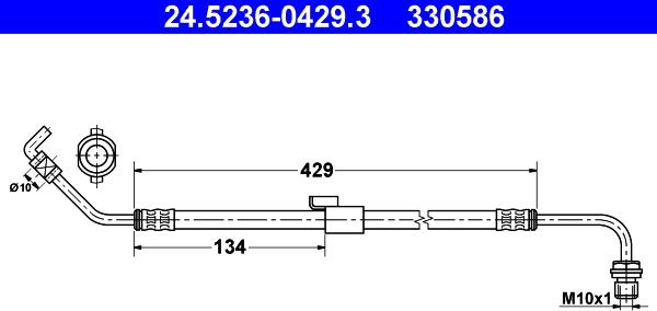 ATE 24.5236-0429.3 - Спирачен маркуч vvparts.bg