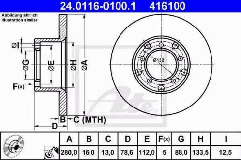 Alpha Brakes HTP-ME-004 - Спирачен диск vvparts.bg