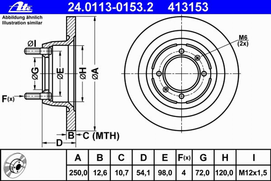 ATE 24011301532 - Спирачен диск vvparts.bg