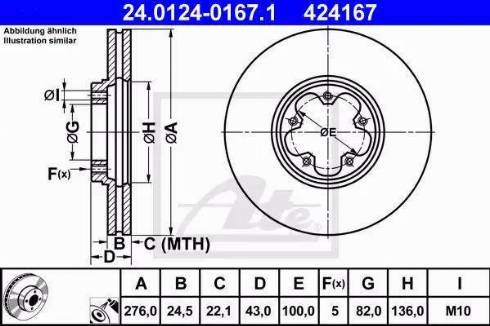 Alpha Brakes HTP-FR-034 - Спирачен диск vvparts.bg