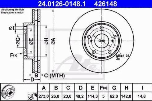 Alpha Brakes HTP-TY-158 - Спирачен диск vvparts.bg