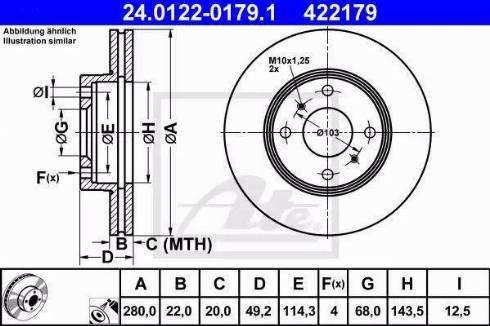 Alpha Brakes HTP-NS-080 - Спирачен диск vvparts.bg