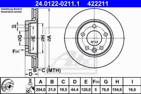 Alpha Brakes HTT-VW-013 - Спирачен диск vvparts.bg