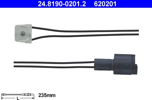 ATE 24.8190-0201.2 - Предупредителен контактен сензор, износване на накладките vvparts.bg