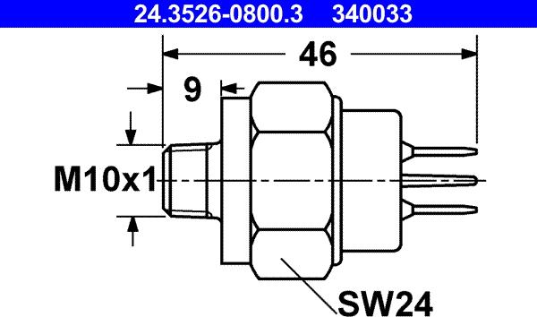 ATE 24.3526-0800.3 - Ключ за спирачните светлини vvparts.bg