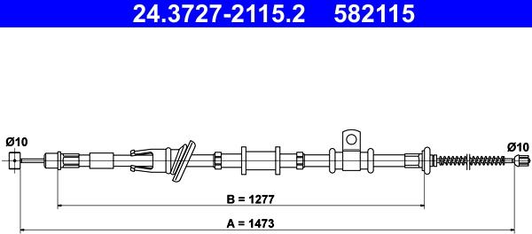 ATE 24.3727-2115.2 - Жило, ръчна спирачка vvparts.bg