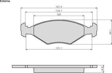 ATE-BR 8012 - Комплект спирачно феродо, дискови спирачки vvparts.bg