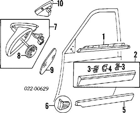 AUDI 8D1858532C3FZ - Външно огледало vvparts.bg