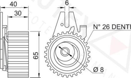 Autex 641946 - Обтяжна ролка, ангренаж vvparts.bg