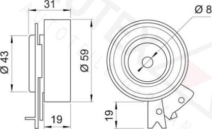 Autex 641450 - Обтяжна ролка, ангренаж vvparts.bg