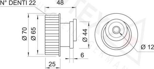 Autex 641502 - Обтяжна ролка, ангренаж vvparts.bg