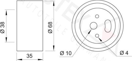 Autex 641507 - Обтяжна ролка, ангренаж vvparts.bg