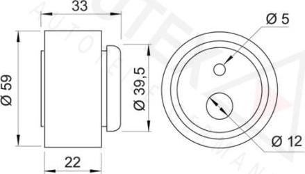 Autex 641512 - Обтяжна ролка, ангренаж vvparts.bg