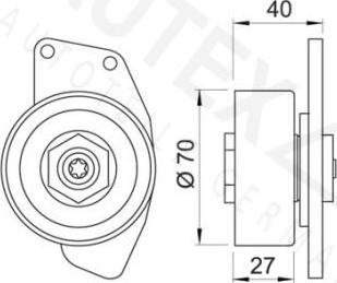 Autex 641588 - Паразитна / водеща ролка, пистов ремък vvparts.bg