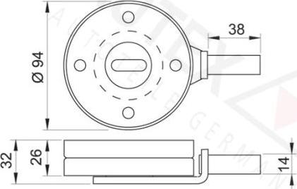 Autex 641535 - Паразитна / водеща ролка, пистов ремък vvparts.bg