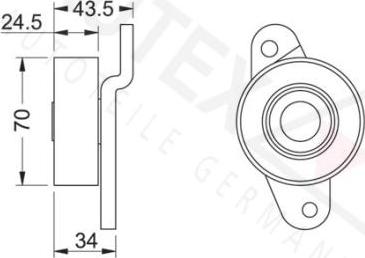 Autex 641530 - Паразитна / водеща ролка, пистов ремък vvparts.bg