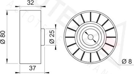 Autex 641684 - Паразитна / водеща ролка, пистов ремък vvparts.bg