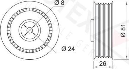 Autex 641029 - Паразитна / водеща ролка, пистов ремък vvparts.bg