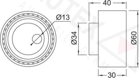 Autex 641154 - Обтяжна ролка, ангренаж vvparts.bg