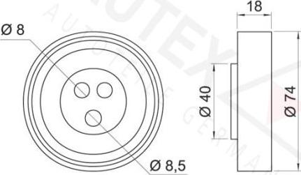 Autex 641850 - Паразитна / водеща ролка, пистов ремък vvparts.bg