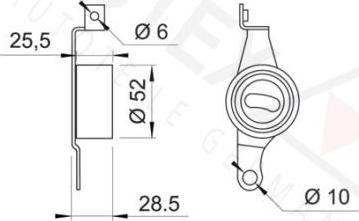 Autex 641801 - Обтяжна ролка, ангренаж vvparts.bg