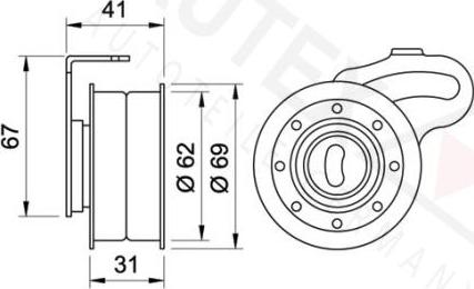 Autex 641808 - Обтяжна ролка, ангренаж vvparts.bg