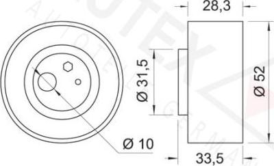 Autex 641837 - Обтяжна ролка, ангренаж vvparts.bg