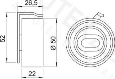 Autex 641355 - Обтяжна ролка, ангренаж vvparts.bg