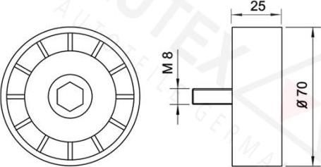 Autex 641369 - Паразитна / водеща ролка, пистов ремък vvparts.bg