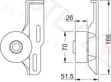 Autex 641303 - Паразитна / водеща ролка, пистов ремък vvparts.bg