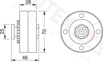 Autex 641323 - Паразитна / водеща ролка, пистов ремък vvparts.bg