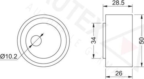 Autex 641371 - Паразитна / водеща ролка, пистов ремък vvparts.bg