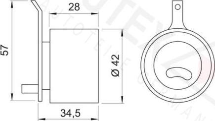 Autex 641278 - Обтяжна ролка, ангренаж vvparts.bg