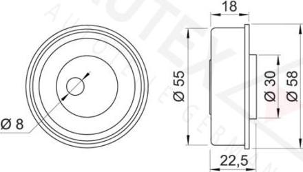 Autex 641763 - Обтяжна ролка, ангренаж vvparts.bg