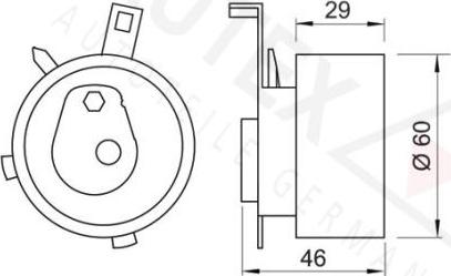 Autex 641776 - Обтяжна ролка, ангренаж vvparts.bg