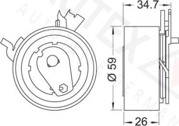 Autex 642037 - Обтяжна ролка, ангренаж vvparts.bg