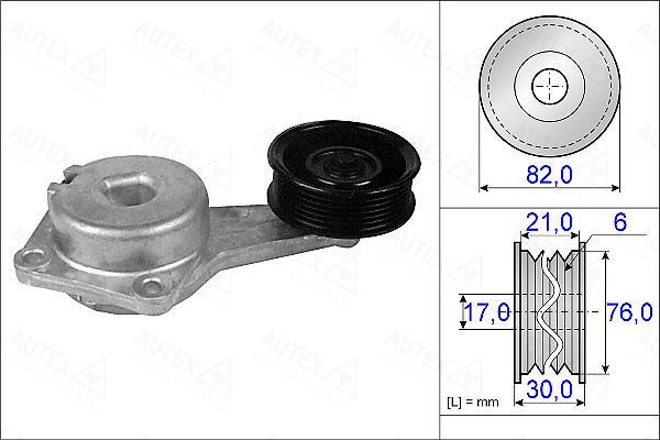 Autex 654951 - Ремъчен обтегач, пистов ремък vvparts.bg