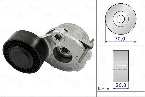 Autex 654964 - Ремъчен обтегач, пистов ремък vvparts.bg