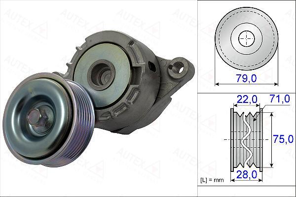 Autex 654967 - Ремъчен обтегач, пистов ремък vvparts.bg