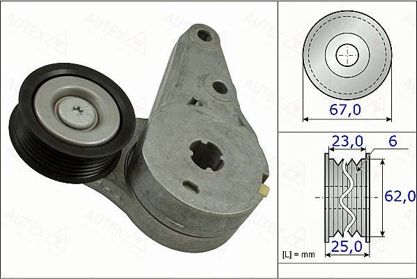 Autex 654908 - Ремъчен обтегач, пистов ремък vvparts.bg