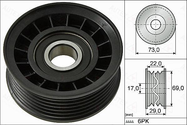 Autex 654911 - Паразитна / водеща ролка, пистов ремък vvparts.bg