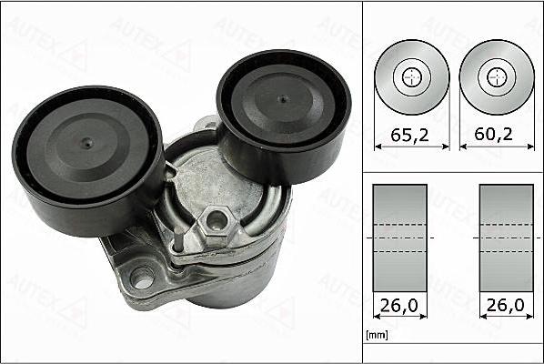 Autex 654986 - Ремъчен обтегач, пистов ремък vvparts.bg