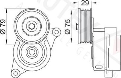 Autex 654499 - Ремъчен обтегач, пистов ремък vvparts.bg