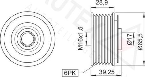 Autex 654444 - Ремъчна шайба, генератор vvparts.bg