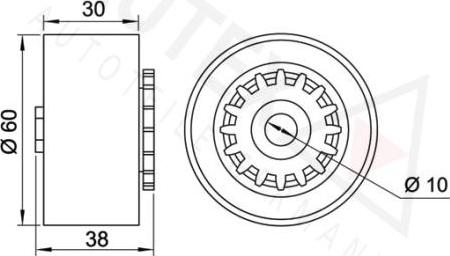 Autex 654465 - Паразитна / водеща ролка, пистов ремък vvparts.bg