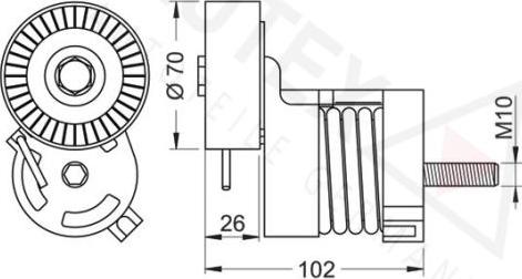 Autex 654460 - Ремъчен обтегач, пистов ремък vvparts.bg