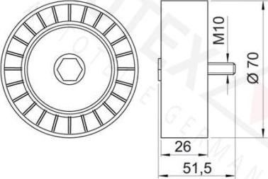 Autex 654092 - Паразитна / водеща ролка, пистов ремък vvparts.bg