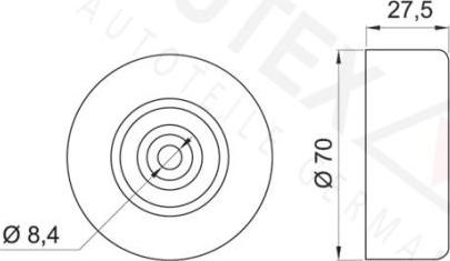 Autex 654087 - Паразитна / водеща ролка, пистов ремък vvparts.bg