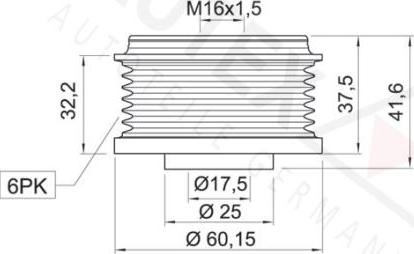 Autex 654196 - Ремъчна шайба, генератор vvparts.bg